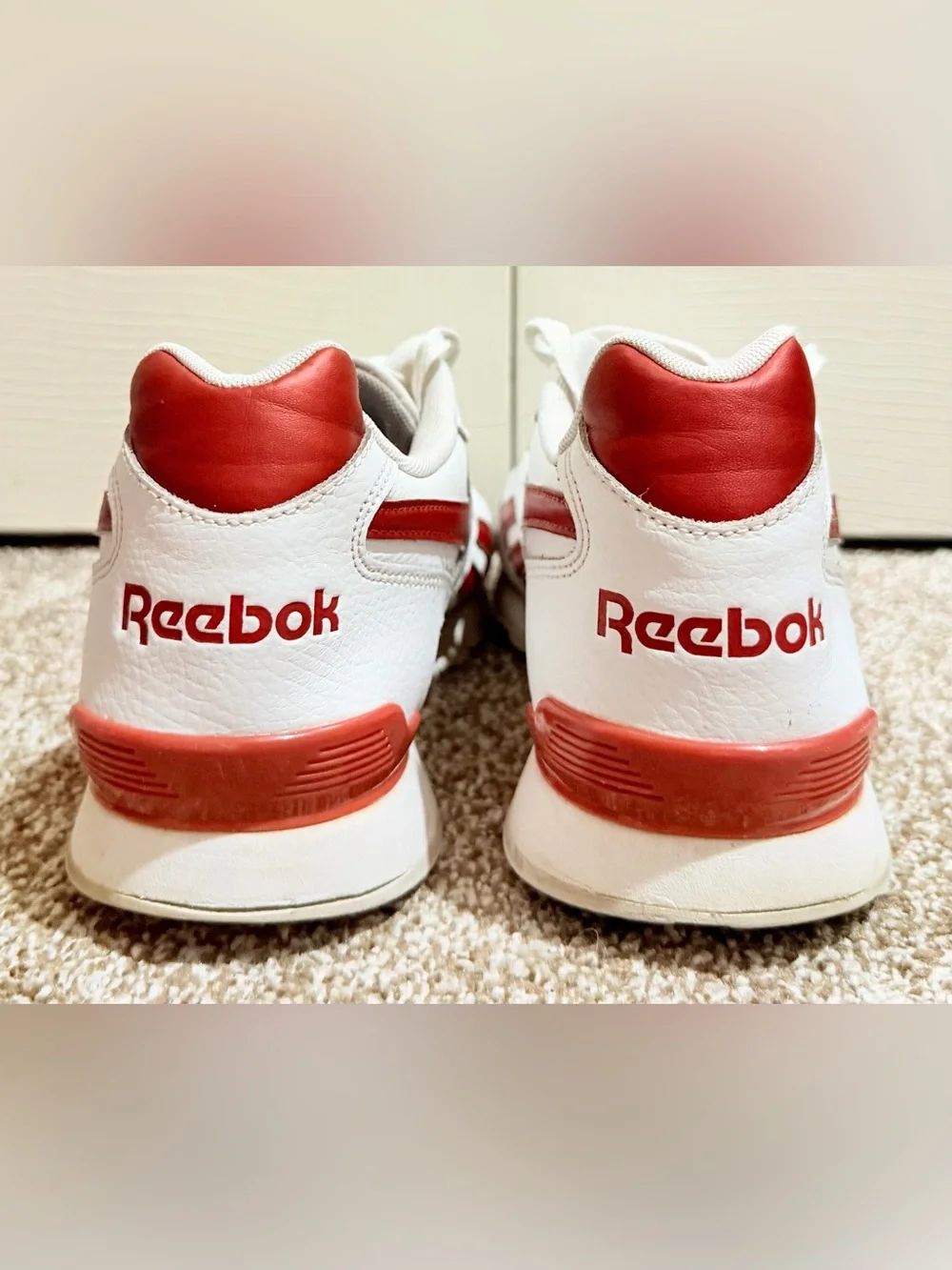 Reebok Shoes Mens Size 11.5 White Chalk Mars Red Athletic Retro Sneakers DV8135